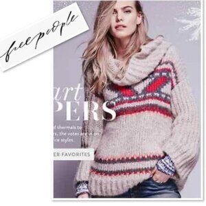 NWOT Free People Aztec Alpaca Soft Touch Caravelle Sweater